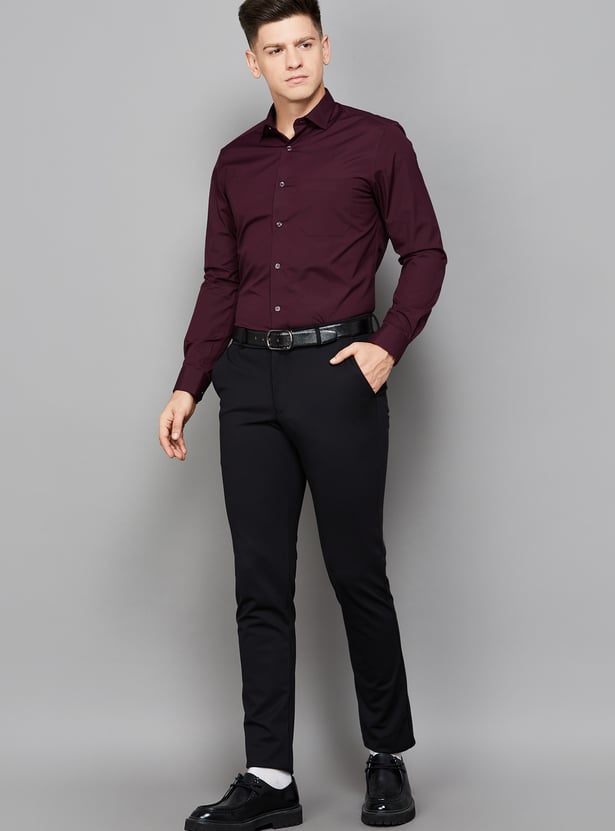 LOUIS PHILIPPE Solid Classic Fit Formal Shirt