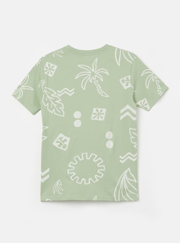 FAME FOREVER Boys Graphic Print T-shirt with Shorts Set