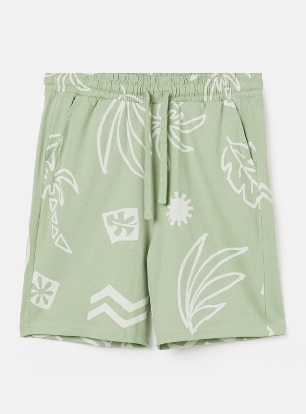 FAME FOREVER Boys Graphic Print T-shirt with Shorts Set