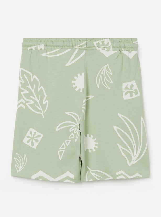 FAME FOREVER Boys Graphic Print T-shirt with Shorts Set