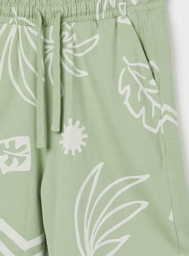 FAME FOREVER Boys Graphic Print T-shirt with Shorts Set