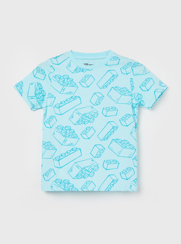 FAME FOREVER Boys Graphic Print T-shirt with Shorts Set