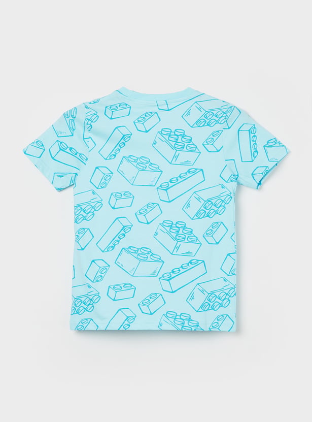 FAME FOREVER Boys Graphic Print T-shirt with Shorts Set
