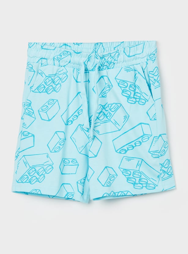 FAME FOREVER Boys Graphic Print T-shirt with Shorts Set
