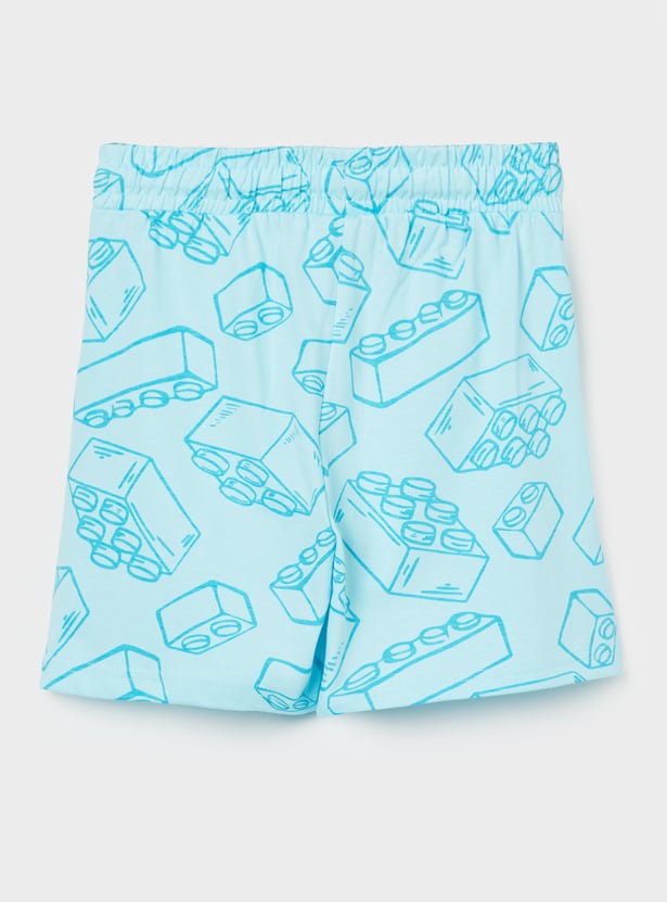 FAME FOREVER Boys Graphic Print T-shirt with Shorts Set