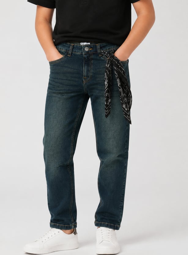 FAME FOREVER Boys Medium Wash Jeans