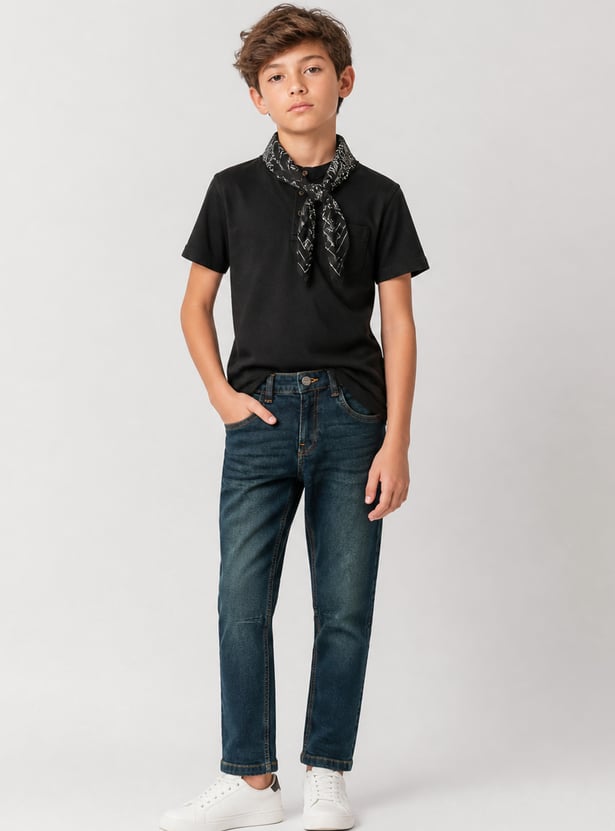 FAME FOREVER Boys Medium Wash Jeans