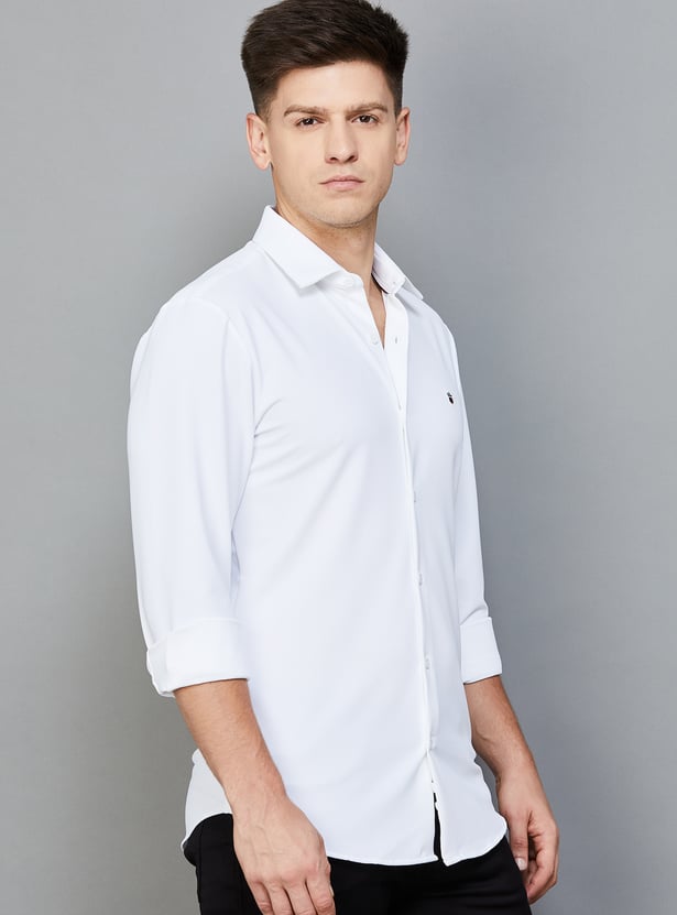 LP SPORT Solid Slim Fit Shirt