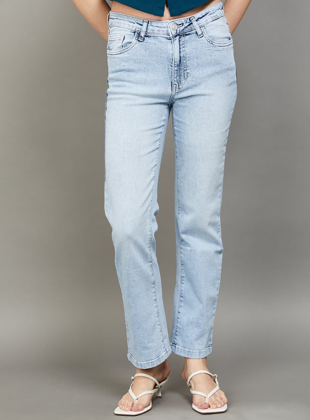 KRAUS Solid Straight Fit Jeans