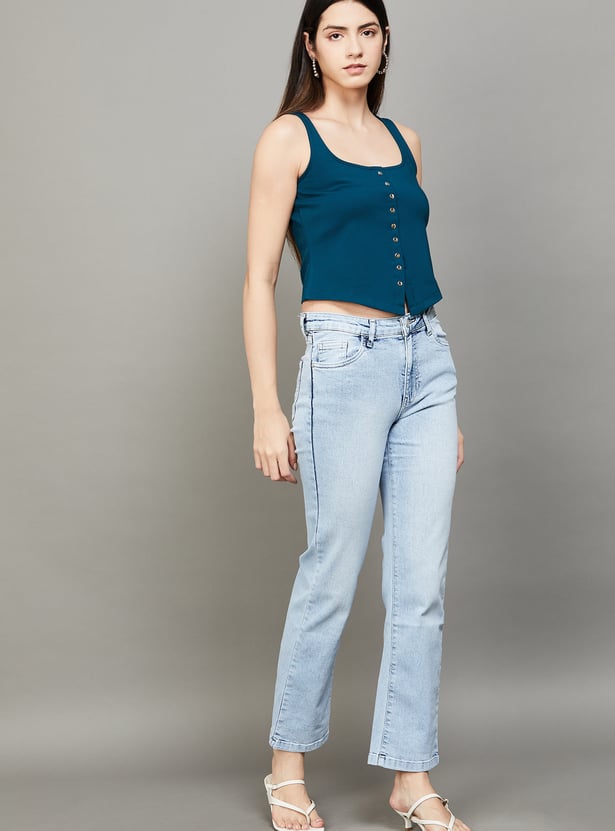 KRAUS Solid Straight Fit Jeans
