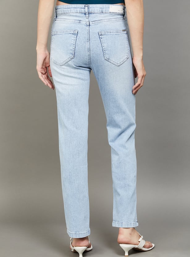 KRAUS Solid Straight Fit Jeans