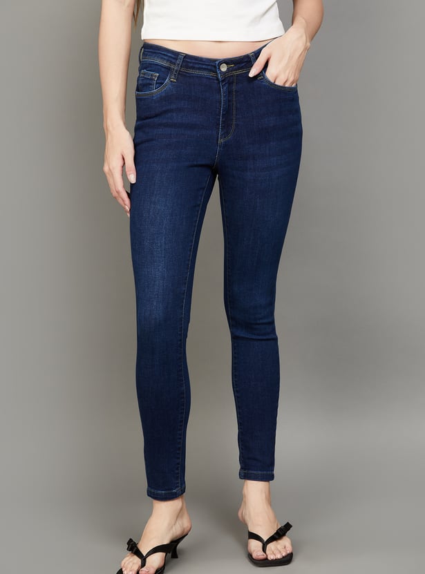KRAUS Solid Skinny Fit Jeans