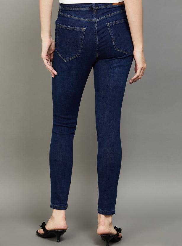 KRAUS Solid Skinny Fit Jeans