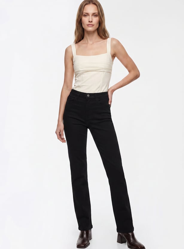 KRAUS Solid Straight Fit Jeans