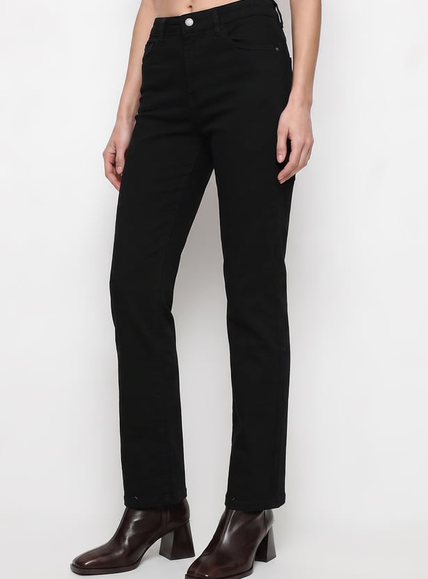 KRAUS Solid Straight Fit Jeans