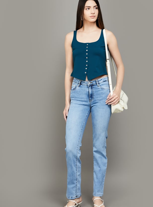 KRAUS Washed Straight Fit Jeans