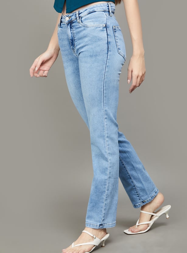 KRAUS Washed Straight Fit Jeans