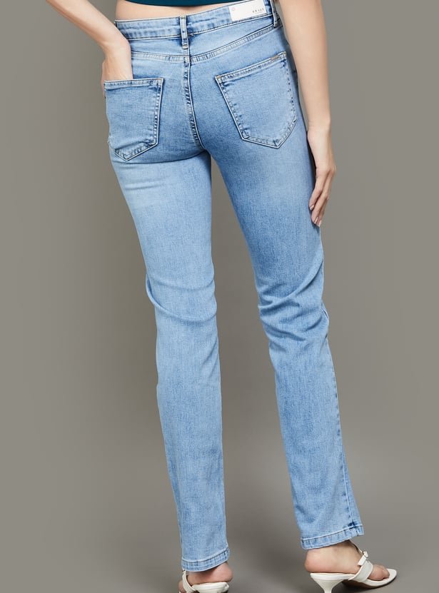 KRAUS Washed Straight Fit Jeans