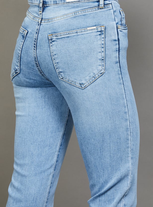 KRAUS Washed Straight Fit Jeans