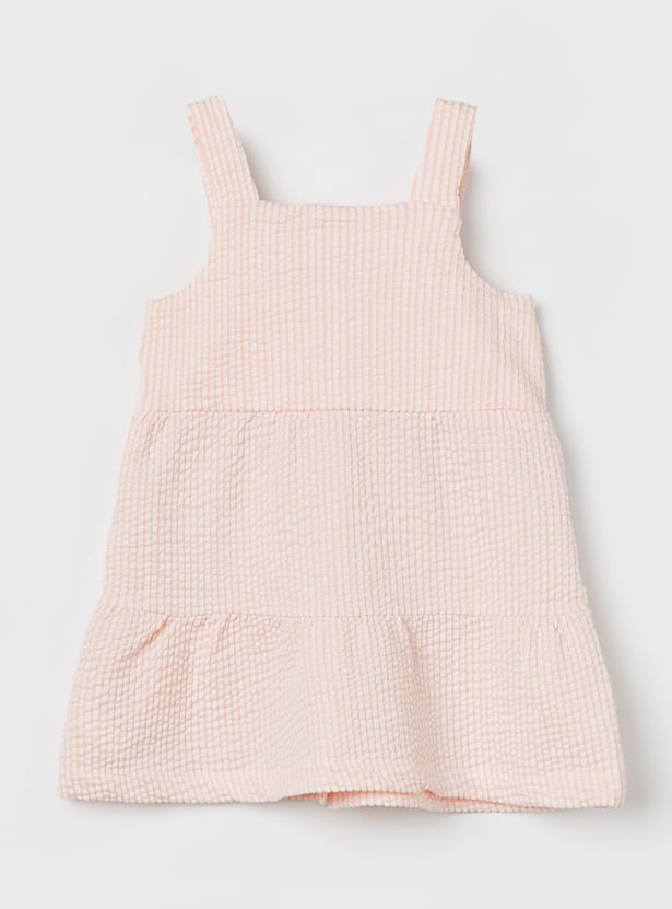 FAME FOREVER Girls Solid Button-Down Dress