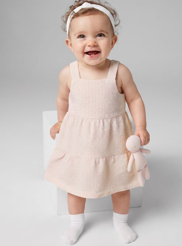 FAME FOREVER Girls Solid Button-Down Dress