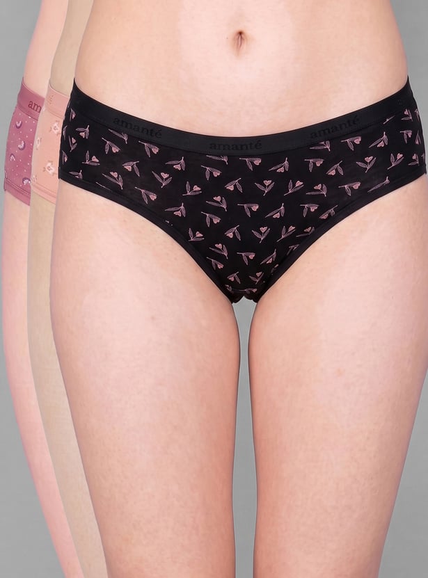AMANTE Assorted Hipster Panties- Pack of 3