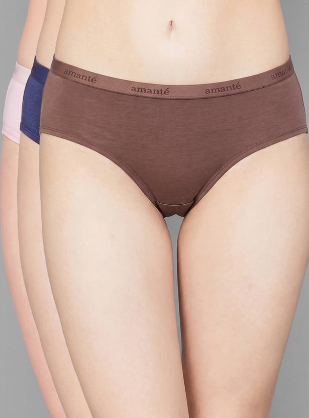 AMANTE Assorted Hipster Panties - Pack of 3