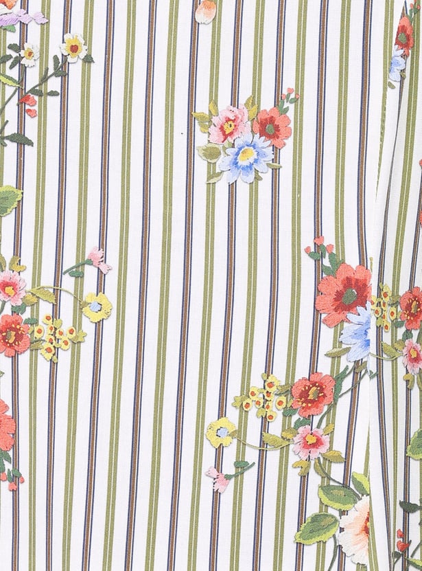 AURELIA Floral Print Straight Kurta Set