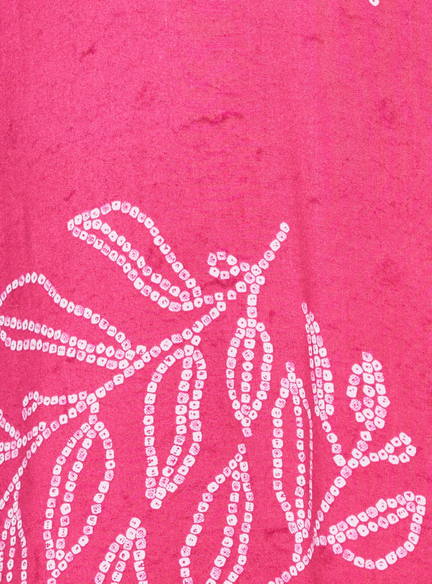 W Bandhani Print Straight Kurta Set