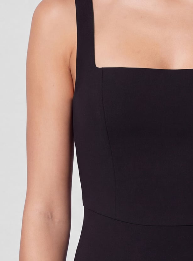 GINGER Solid Bodycon Mini Dress