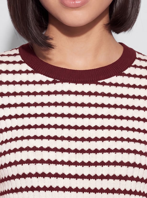 FAME FOREVER Striped Sweater