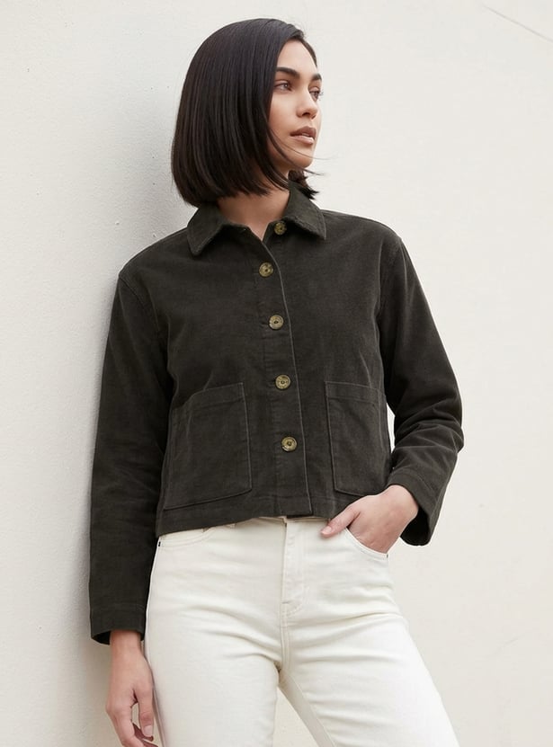 FAME FOREVER Corduroy Casual Jacket