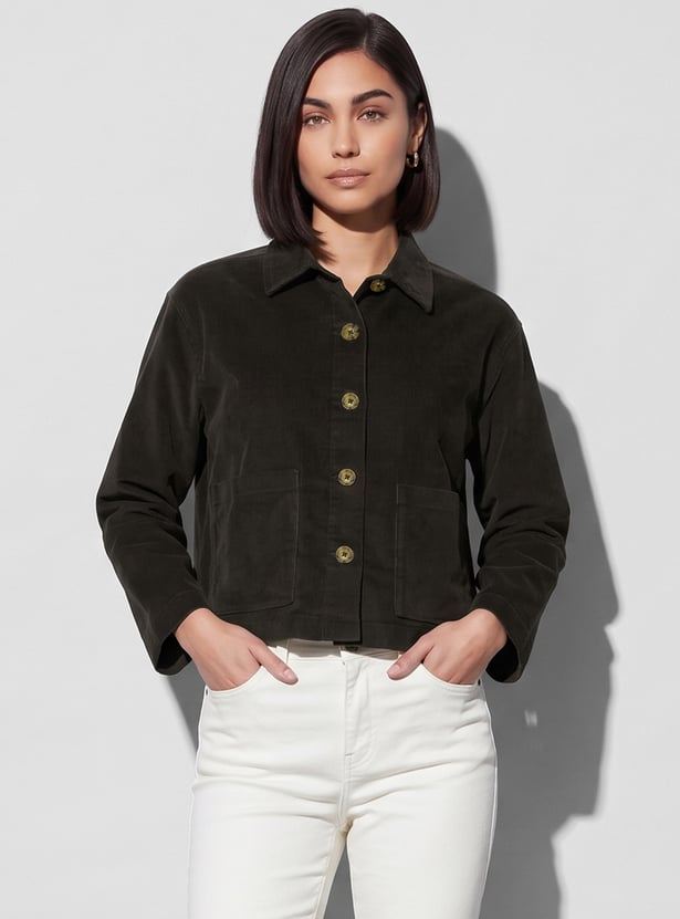 FAME FOREVER Corduroy Casual Jacket