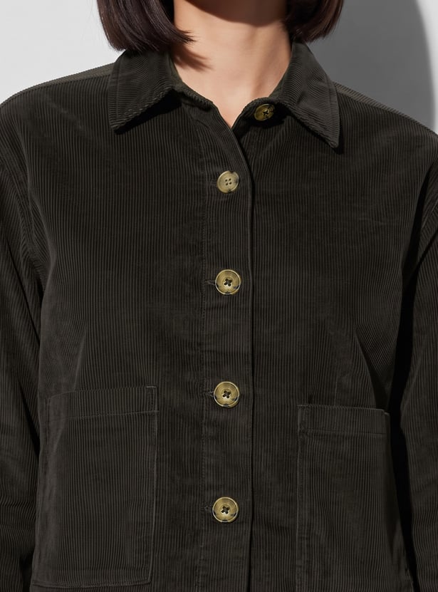 FAME FOREVER Corduroy Casual Jacket