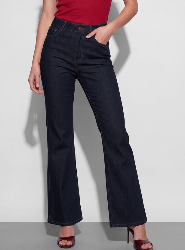FAME FOREVER Solid Bootcut Jeans