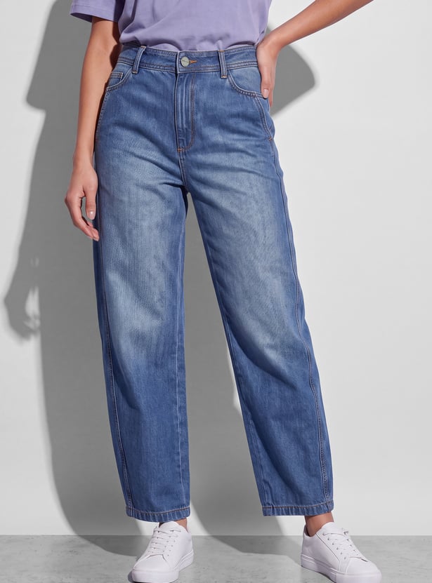 FAME FOREVER Washed Baggy Fit Jeans