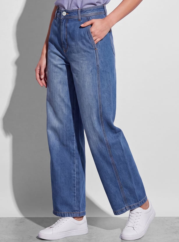 FAME FOREVER Washed Baggy Fit Jeans