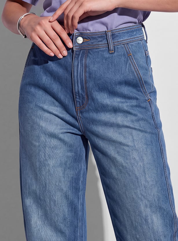 FAME FOREVER Washed Baggy Fit Jeans