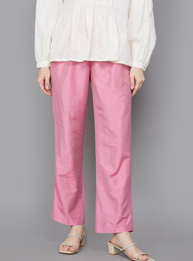 SPAN Solid Straight Pants