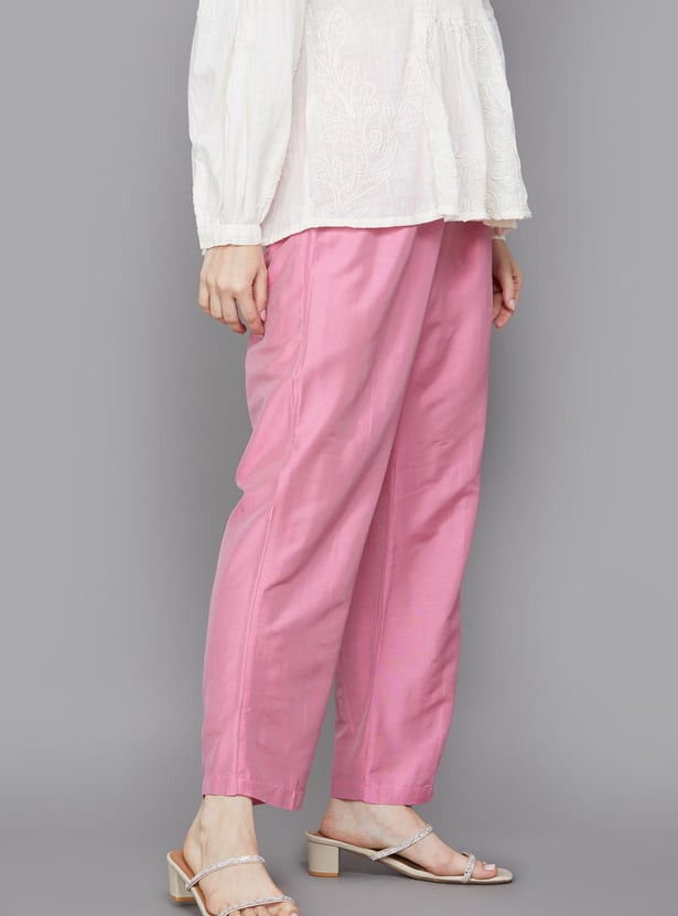 SPAN Solid Straight Pants
