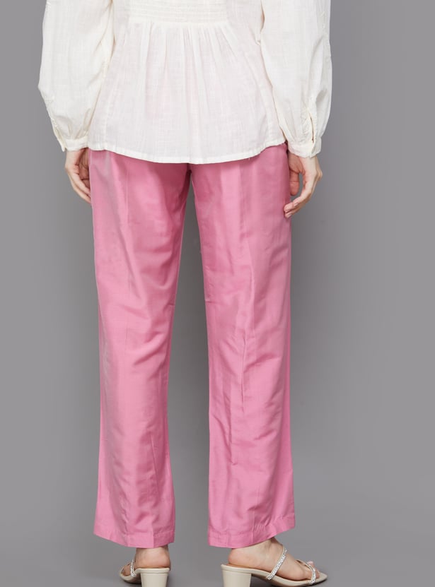 SPAN Solid Straight Pants