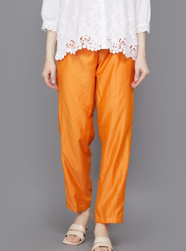 SPAN Solid Straight Pants