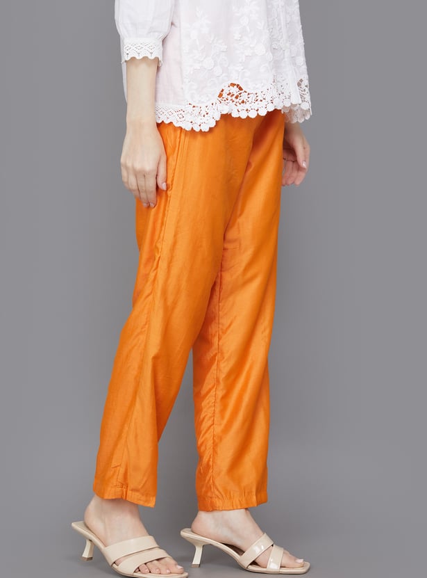 SPAN Solid Straight Pants