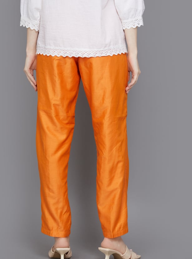 SPAN Solid Straight Pants