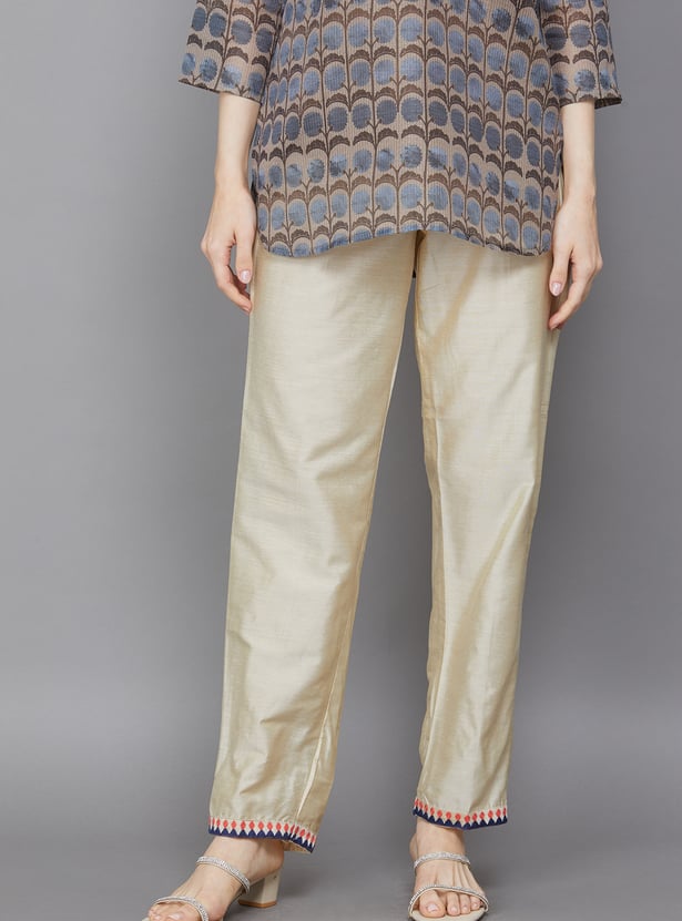 SPAN Solid Straight Pants