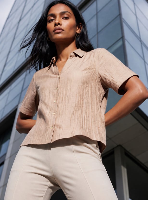 CODE Solid Collared Shirt