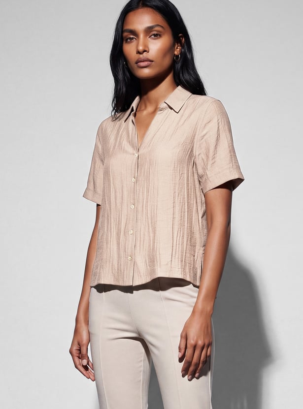 CODE Solid Collared Shirt