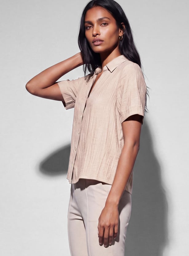 CODE Solid Collared Shirt