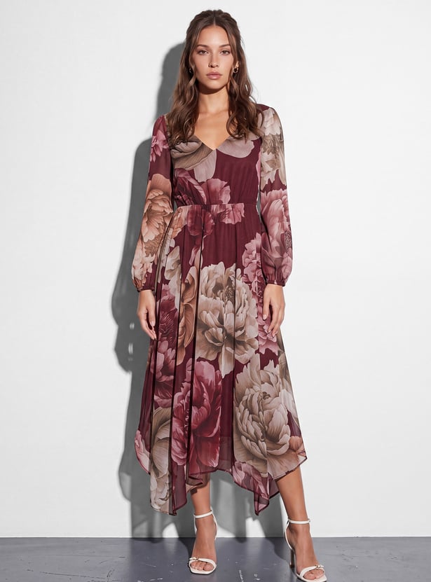 CODE Floral Print Maxi Dress