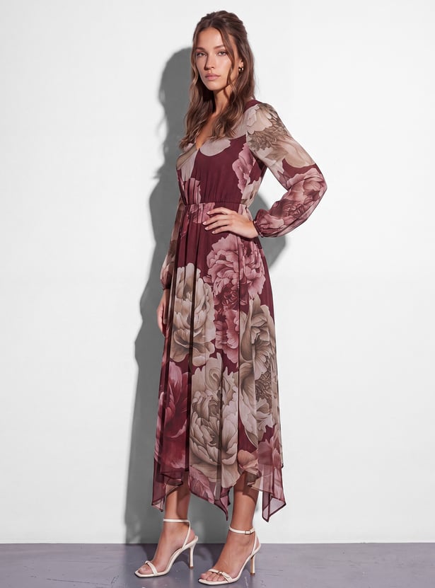 CODE Floral Print Maxi Dress